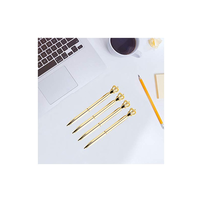 U Scinan 4 PCS Crown Top Ballpoint Pen Classic Metal