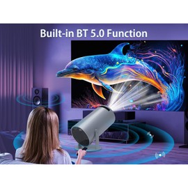 Magcubic HY300 PRO Portable Projector 4K Android 11 Dual Wifi6 1280x720p Resolution 260 ANSI lumens 180°Rotatable Outdoor Movie Projector - Grey