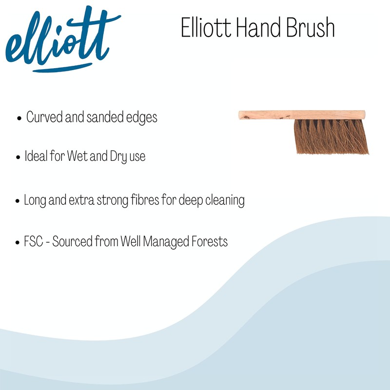 Elliott Natural Coconut Fibre FSC Certified Hand Brush with Soft