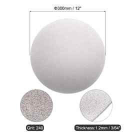 uxcell Diamond Sanding Grinding Disc, 12-Inch (300mm) Grit 240 No Center Hole, Flat Lap Disk Polishing Discs Abrasive Wheel for Gemstone Tile Porcelain Glass Stone Metal