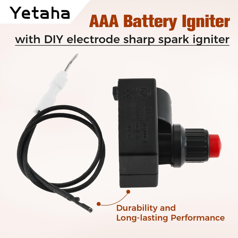 Yetaha Propane Electronic Pulse Gas Igniter Assembly with 400mm Electrode