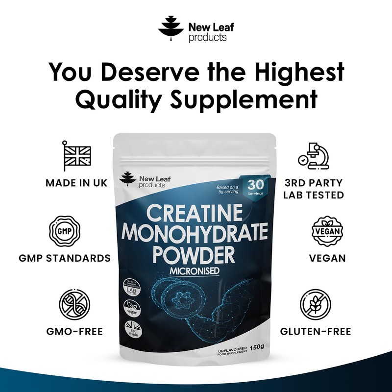 Creatine Monohydrate Powder 100% Pure Micronized Creatine - 150g Increased