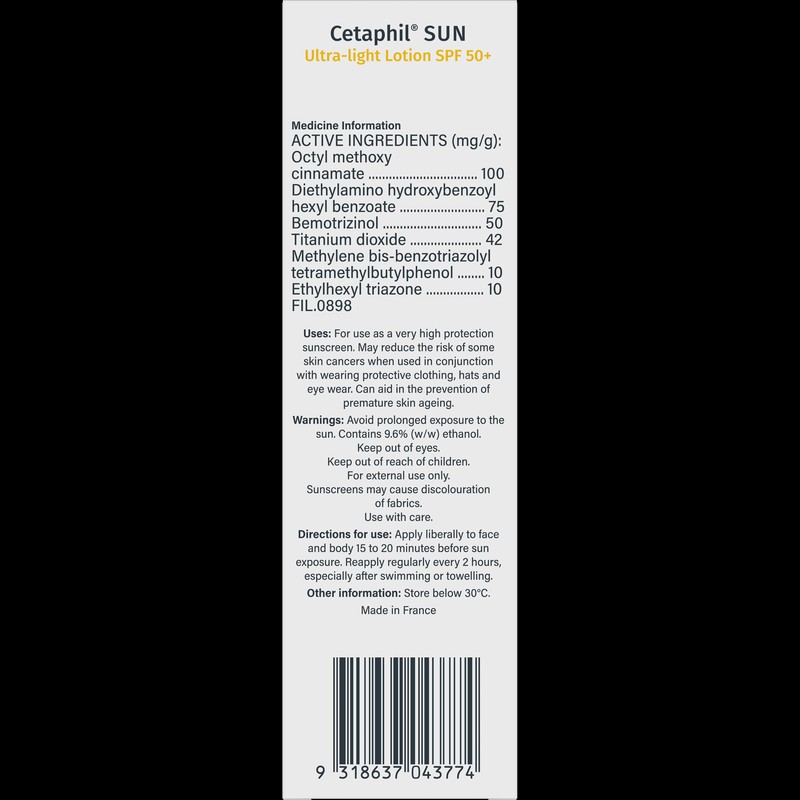 Cetaphil Sun Ultra-Light Lotion Sunscreen SPF 50+ 100ml