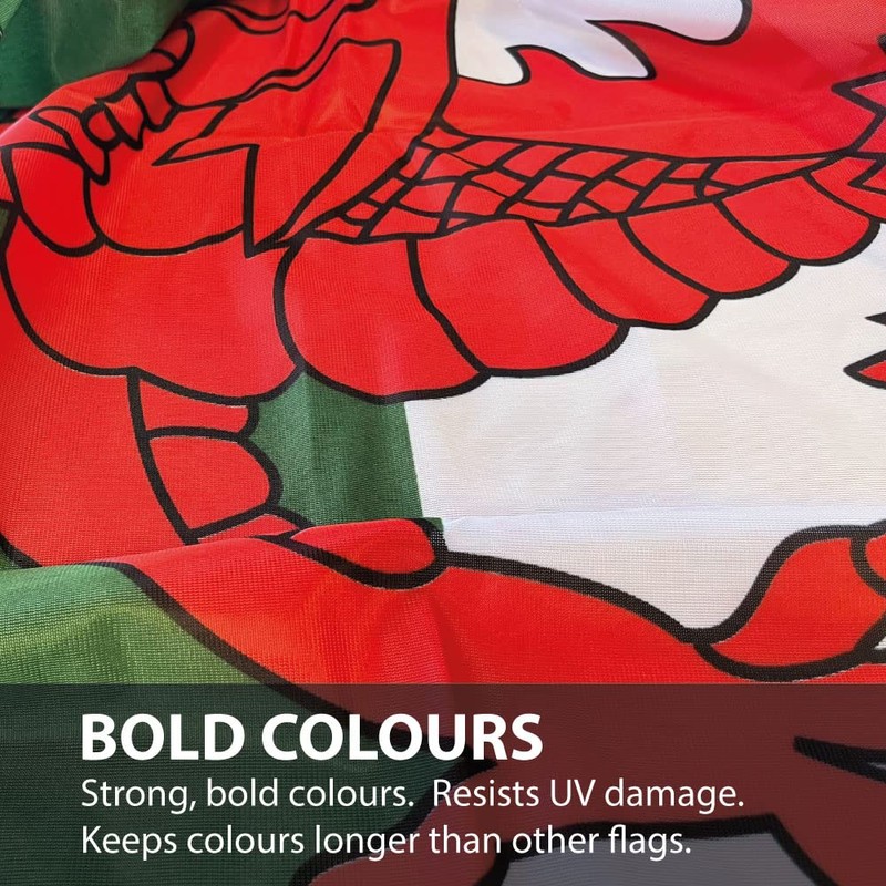 NWFlags Outdoor Heavy Wales Flag 3ft x 2ft 110d Knitted
