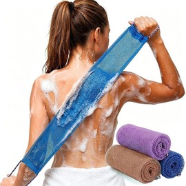 Dr.Pedi 3 x African Net Sponges with Handles Long Exfoliating Towel Bath Cloth Wash Body Bag Scrubber Shower Loofah 221429, deep, 3.0 / Dr.Pedi 손잡이가 달린 아프리카 네트 스폰지 3개 긴 각질 제거 수건 목욕 천 워시 바디 백 스크러버 샤워 수세미용 221429, deep, 3.0