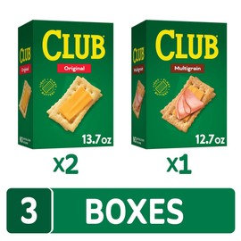 Club Crackers, Lunch Snacks, Snack Crackers, Variety Pack (3 Boxes)