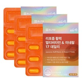 Chong Kun Dang Liposome Vitality Multivitamin & Mineral 17 Daily 1,100mgx30 tablets, 3 boxes / 종근당 리포좀 활력 멀티비타민&미네랄 17 데일리 1,100mgx30정 3박스