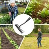 Weeding Rake, 7 Teeth Weed Rake, Garden Rakes Heavy Duty,