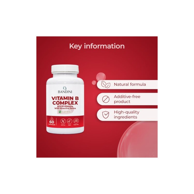 Bandini® Vitamin B Complex High Strength | 60 Capsules (2