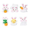 ABOOFAN 6Pcs Desktop Bunny Ornament Lovely Rabbit Figurines for Micro