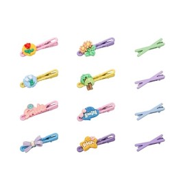 Urpanda 12PCS Flower Hair Clips Sets for Women Girls, Star Bear Heart Letter Snap Metal Cute Fashion Decorative Hair Clips Hair Barrettes Hair Accessories