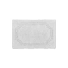 Laura Ashley Reversible Cotton 17 x 24 in. Bath Mat, Light Grey