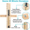 20 Min Sauna Sand Timer, 20 Minute Hourglass, Rotating Sauna