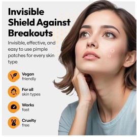 300 Hydrocolloid Acne Patches in 4 Sizes with Salicylic Acid, Tea Tree & Calendula Oil – Invisible Zit Patches for Face, Day & Night Spot Treatment pimple  patch Skincare Blemish