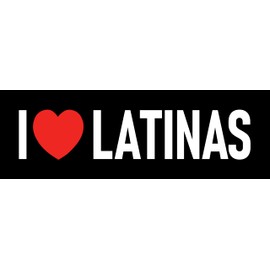 I Love Latinas Sticker I Heart Hispanic Women Sticker - Black