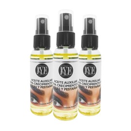 JYE 3 Frascos de Aceite JYE para el Crecimiento Natural de Cejas y Pestañas