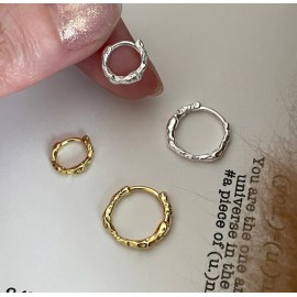 Unbranded 925 Sterling Silver Plated Twist Huggie Hoop Earrings Girl Women Gift 13/9mm P10 - Silver 13mm