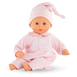 Corolle Bébé Calin Charming Pastel Baby Doll - 12" Soft Body Doll with Pink Outfit, Sleeping Eyes Open and Close, Vanilla-Scented, for Kids Ages 18 Months and up