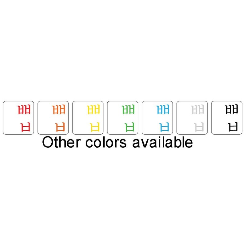 Korean Keyboard Label with White Lettering Transparent for Computer LAPTOPS