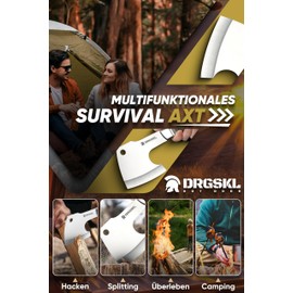 DRGSKL Camping Axe Survival Split Axe Small Outdoor Hatchet Portable Leisure Viking Axe Hand Hatchet with Sheath for Hunting, Trekking, Gardening