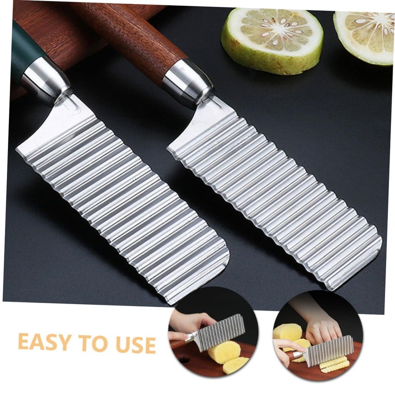 Ciieeo Crinkle Cutter Potato Chipper Fry Cutter for Vegetables Fruits