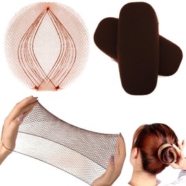 200pcs Brown Hair Nets, Smilco 20 Inches Elasticity Invisible Elastic Mesh Wig Nets for Hair Bun Making Ballet Dancer Kitchen Food Serive (Brown)