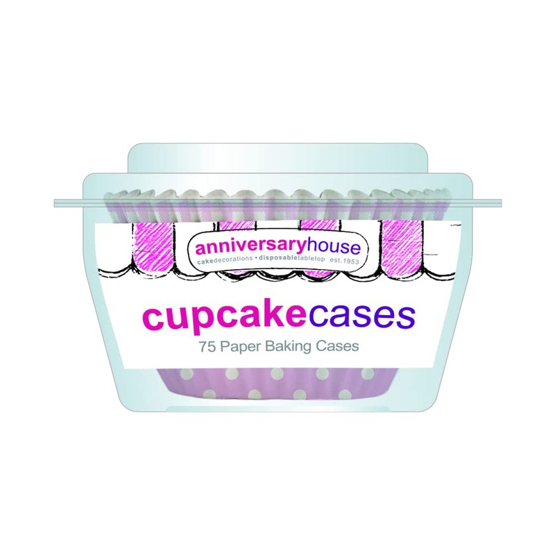 Pastel Pink Gingham & Polka Mix Cupcake Cases