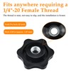 Aifeier ET 4 Pcs 1/4"-20 Inch Knob Black Nylon Screw-On