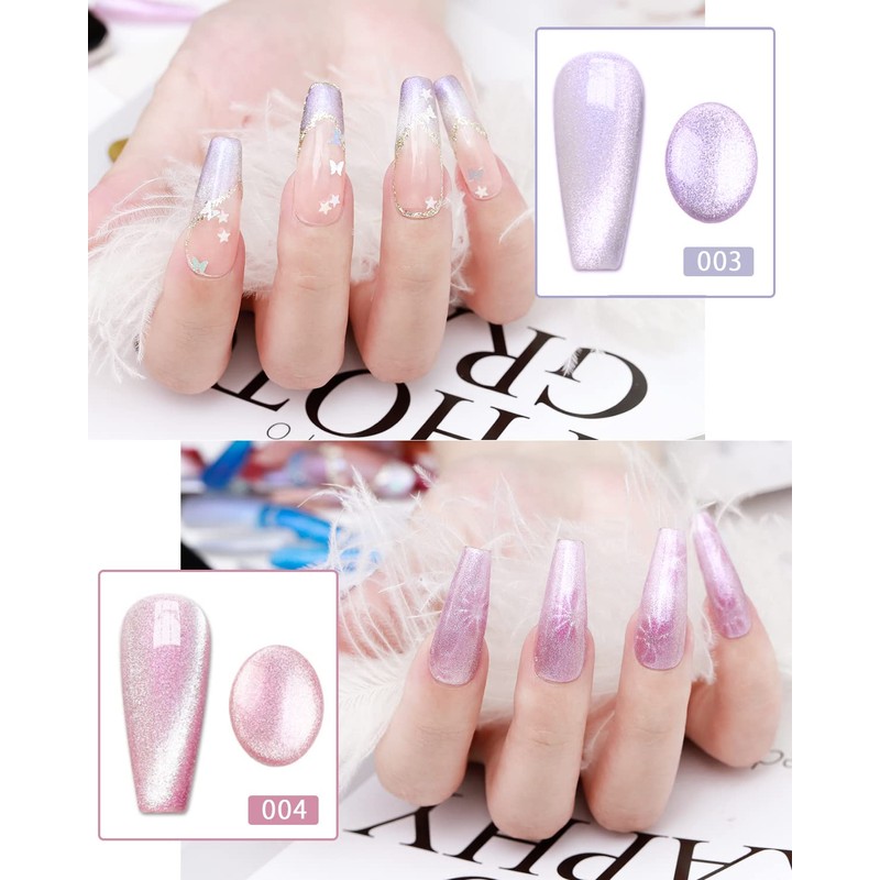 Biutee Magnetic Gel, Cat Eye Gel, 6 Colors, 0.3 fl