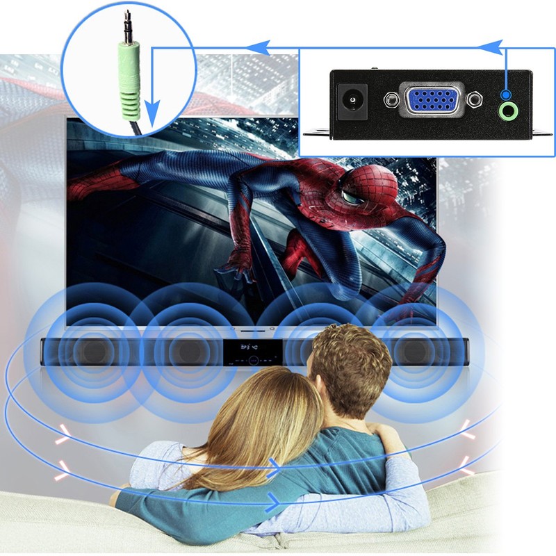 JideTech 1080P VGA to HDMI Converter with 3.5mm Audio Port