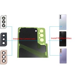 Demat Galaxy S21 plus Back Cover Glass Housing Door Replacement for Galaxy S21 plus plus SM-G996B G996U G996U1 G996Wwith Tools, Phantom Silver