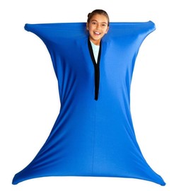 SZSMART Sensory Body Sock for Kids, 56"x28" Full-Body Wrap Stretchy Body Sox to Relieve Stress for Children with Autism, Anxiet (Blue, L/140-160cm)