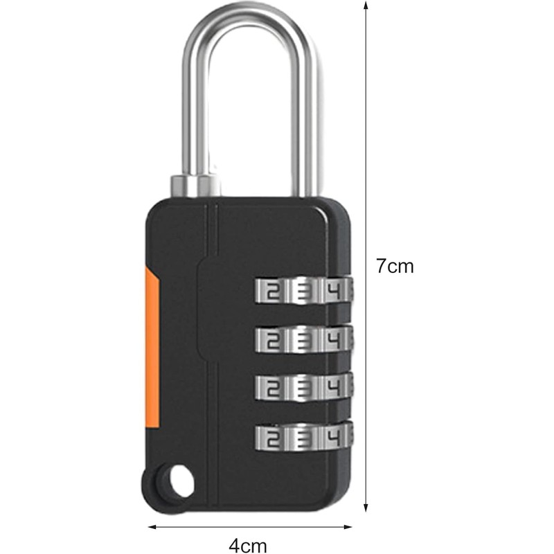 1 Pc Blue 4 Digits Lock,Combination Locker Password Padlock Mini