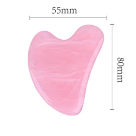 fKiZanthene Gua Sha Stone Face Massage Tool, Jade Stone for Face Care, Relieve Wrinkle Eye Puffiness Treatment, Back Spa (Pink)