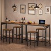 HOOBRO Bar Table and Chairs Set, 47.2" Dining Table Set