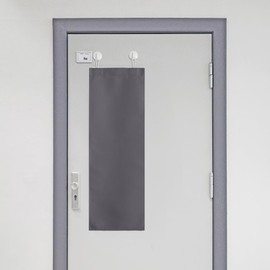 NICETOWN Classroom Window Cover Shades for French Door, Thermal Insualted Privacy Blackout Front Door Shades for Small Windows, Sidelight Curtain, (Grey, 10" x 30", 1 Panel)