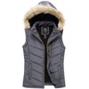 wantdo Women's Waterproof Winter Vest Warm Quilted Vest (Pure Dark