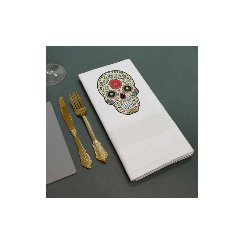'Coloured Skull' Cotton Napkin/Dinner Cloth (NK00039543)