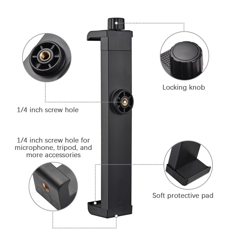 Multifunctional Tablet Holder Tablet Clamp Tripod Adapter Bracket 16cm-23.5cm Adjustable