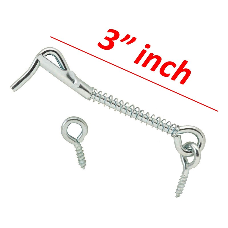 Wideskall Zinc Plated Wire Gate Hook and Eye Latch with