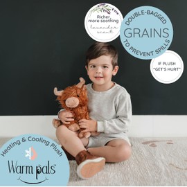 Warm Pals - Heatable Coolable Bedtime Comfort Plushie - Henry Highland Cow - 1.5lbs - Cozy Microwavable Lavender Scented Plush Toys - Heated Stuffed Animal