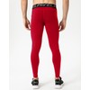 LEICHR Red Men's Sports Compression Pants & Tights Dry Fit