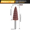 20Pcs 6x16mm Cone Shape Sandpaper Deburring Sanding Polishing Flap Wheel