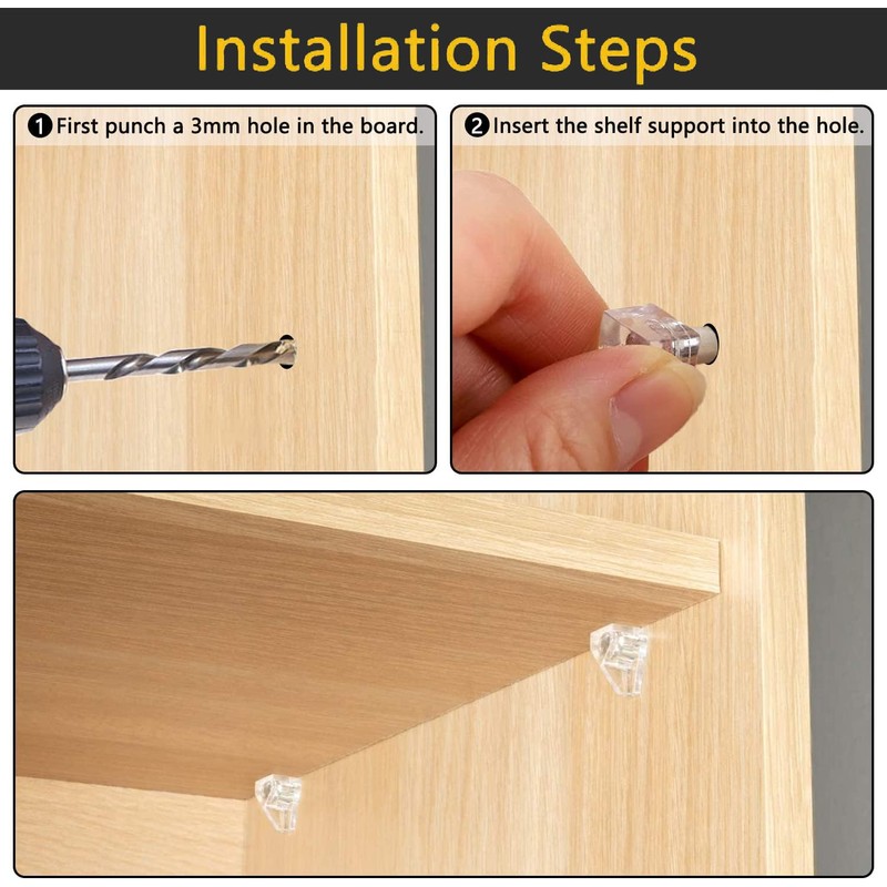 100 x 3mm Shelf Brackets Brackets Brackets for Bookcase Display