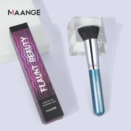 Brocha Kabuki Maquillaje Profesional Base Polvo Corrector Color Azul / Blanco