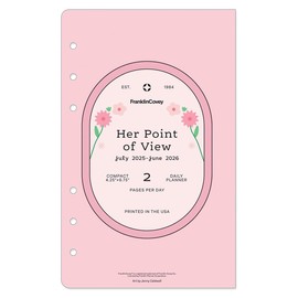 FranklinCovey - Her Point of View Two Page Per Day Ring-Bound Planner (Compact, Jul 2025 - Jun 2026)