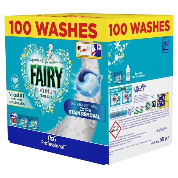 Fairy Platinum Non Bio Pods - 100 Washes