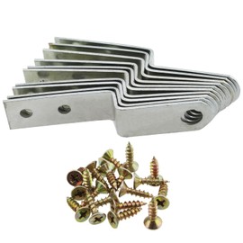 SQXBK 10PCS Right Angle Z Corner Bracket Small Size 10MM Silver Z Corner Connector Suitable for Fixing and Fastening of Furniture and Connection