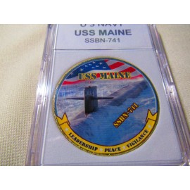 US NAVY SUBMARINE- USS MAINE / SSBN-741 Challenge Coin