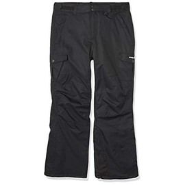 Arctix Kids Snow Sports Cargo Snow Pants with Articulated Knees, Black, Large Husky